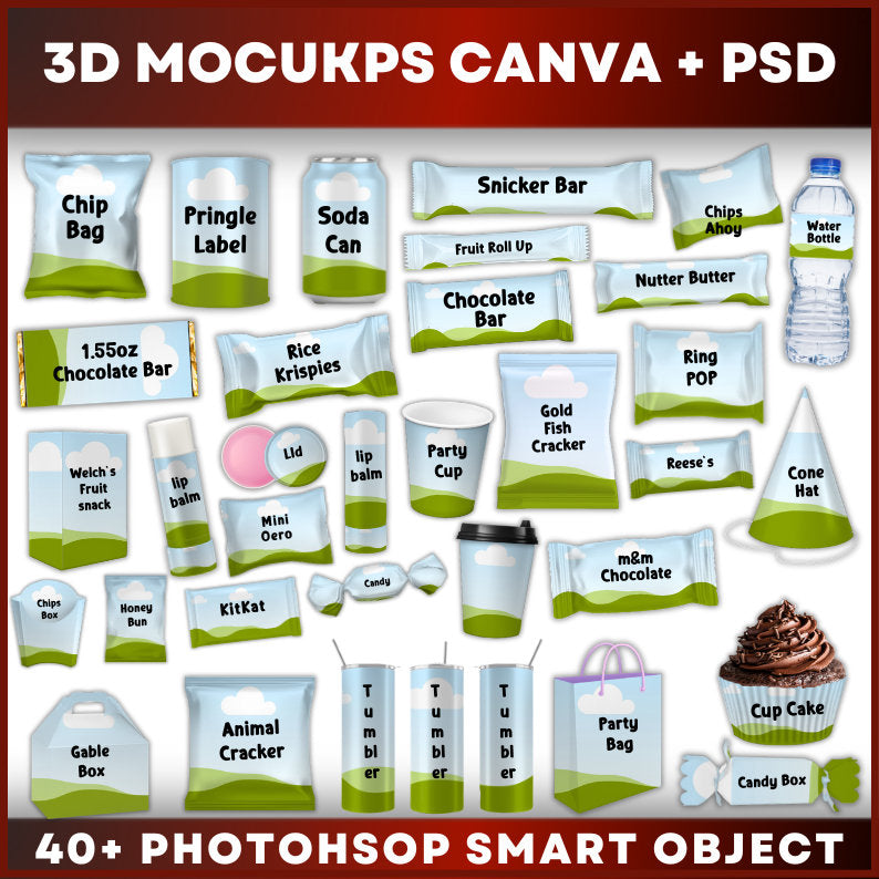 40000+ Party Favor Templates Bundle, Party Templates , Chip bag Template , Party Favors , Capri Sun , Ring Pop, Canva Editable