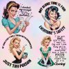Retro Women Bundle of 16 PNG, Sarcastic Retro Housewife, PNG Bundle, Digital File, Print On Demand, Digital Download, Sarcastic Retro women