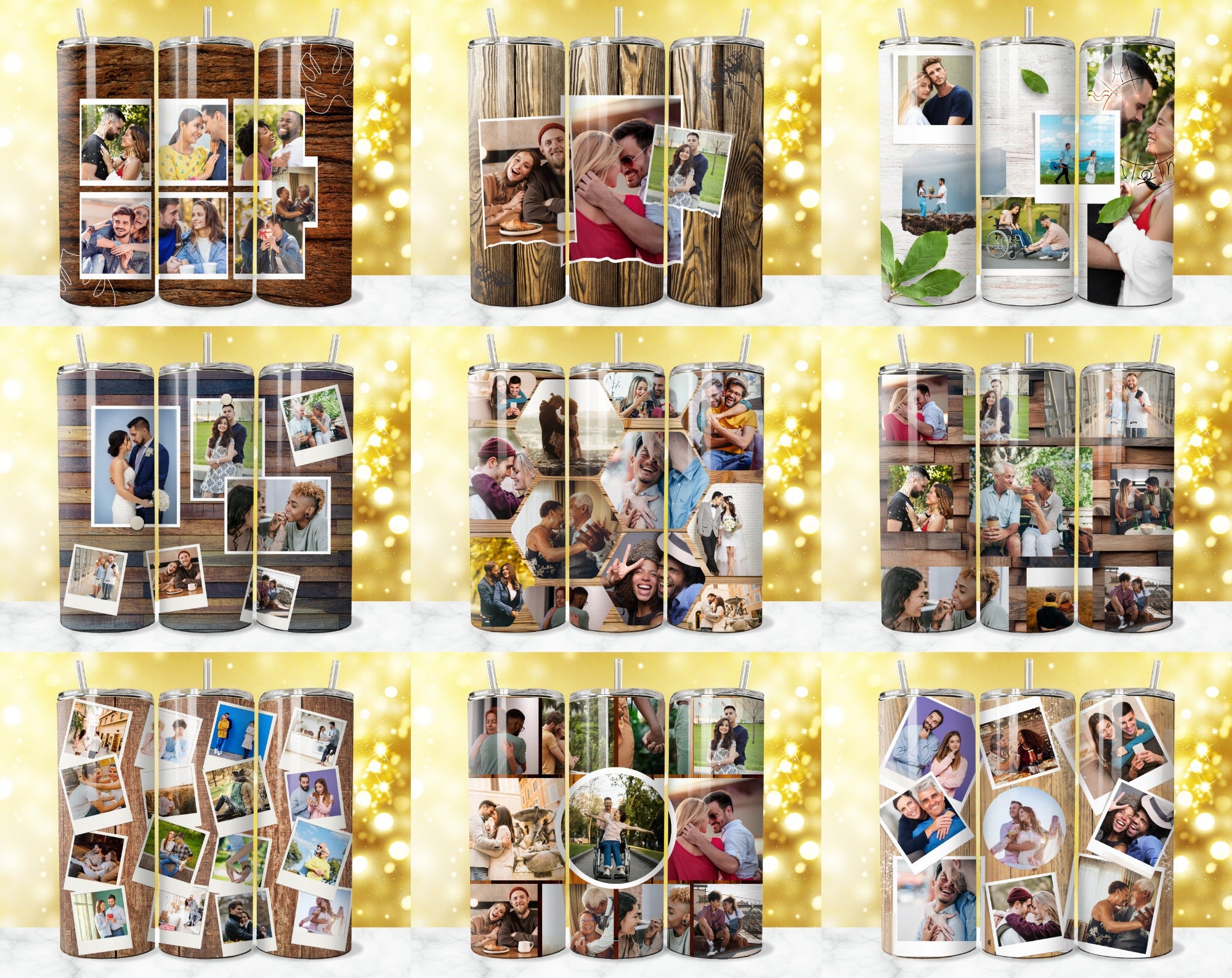850 + Add Your Own Photo Tumbler Wrap Designs, Photo Tumbler Wrap, Canva Add Your Own Photo PNG, Collage Tumbler, Photo Sublimation Wrap PNG