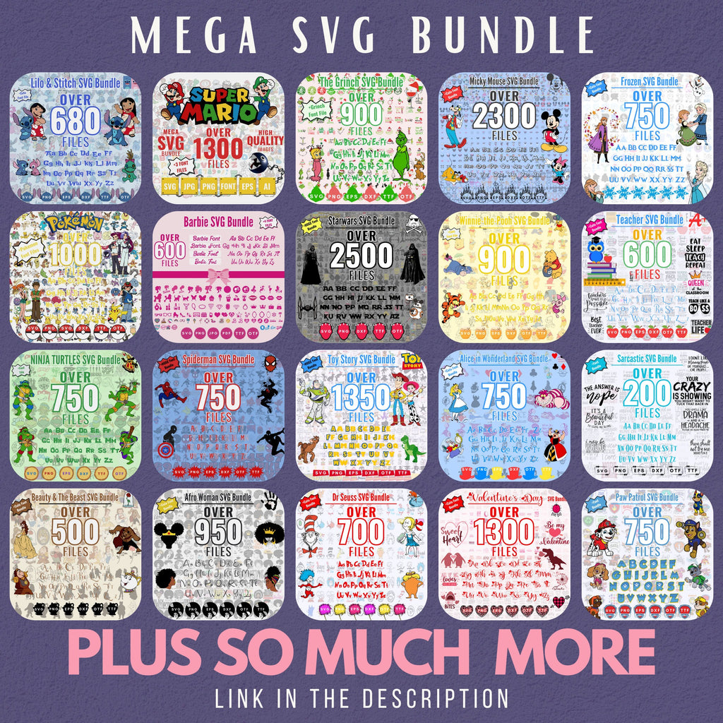 Lilo and Stitch SVG Bundle for Cricut and Sublimation, Stitch Cut Files, Stitch Clipart, Font Bundle, PNG