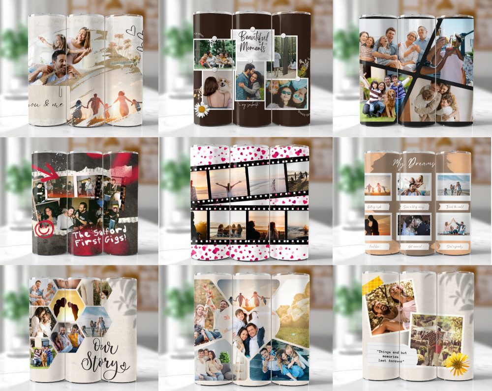 150+ Add your own photo Tumbler Wrap Bundle, Own Photo Self Editable Tumbler, Canva Editable Tumbler Own Photo Sublimation, 20oz Tumbler PNG