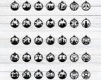 70 Christmas Balls Svg , Christmas Ornament Laser Cut SVG Bundle, Set Of Christmas Toy, Christmas SVG Bundle