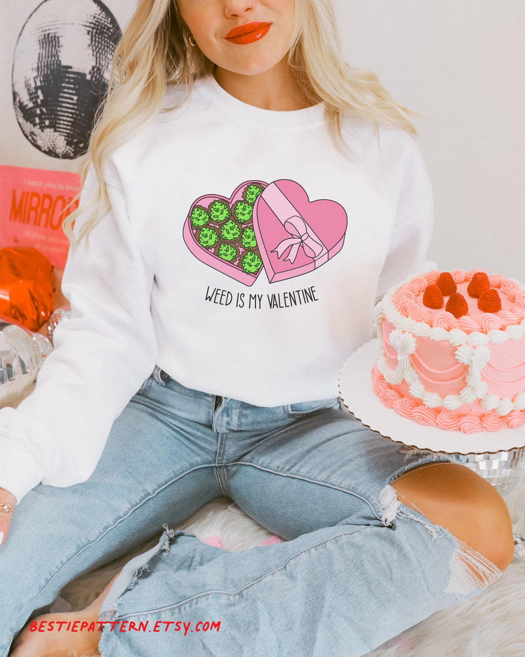 Valentine Stoner PNG Bundle Stoner Girl Clipart Sublimation Cannabis Valentines Day Files Love Hearts Cute Weed 420 Stoner Girl Funny