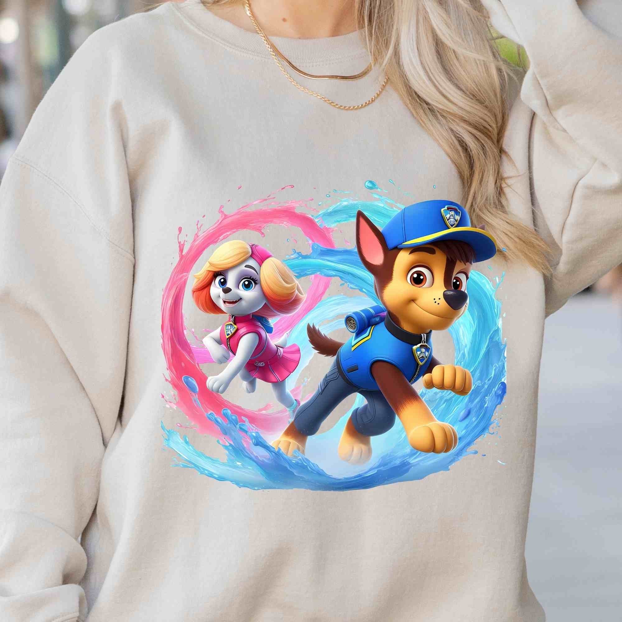 20 Paw Patrol Splash and Watercolor PNG Bundle, Dog Watercolor Png, Cartoon Clipart, Cartoon Watercolor Png, Cartoon Movie Png