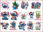 Blue alien christmas png bundle, Merry christmas, Christmas Cartoon, Cute Blue animal Christmas Png, The Most Wonderful Time Of The Year Png