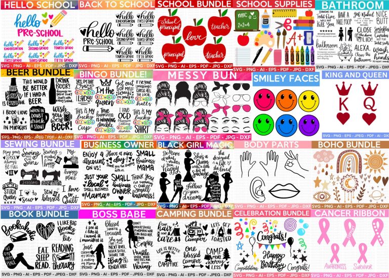 14,000+ MEGA Bundle (SVG, Sublimations, Tumbler Wraps), 14,000+ Designs, T Shirt Designs, All in One Bundle, Big Bundle,Cut Files for Cricut