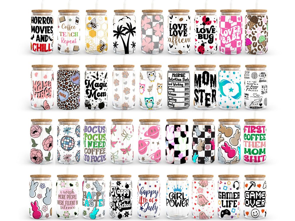 350+ Libbey Glass Can Bundle – 16oz Glass Can svg, Libbey Glass Can Wrap, svg Files for Cricut & Silhouette Cameo, Glassware svg