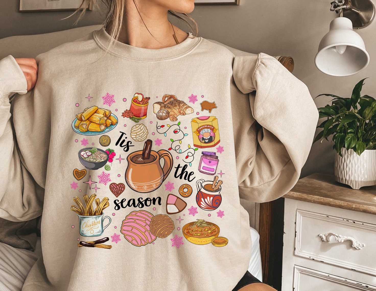 40+ Designs Christmas Mexican Christmas Bundle Png, Pan Dulce Png, Spanish Christmas, Funny Christmas, Mexican Chocolate, Pink Christmas