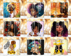 125+ Afro Tumbler Wrap Bundle, Inspirational Afro Sublimation, Black Women Affirmation Tumbler, Strong Woman PNG, Afro PNG, Commercial Use.