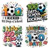100 Days Of School Soccer Clipart Bundle, 10 PNG 100 Days Sport Clipart, Back To School Png, School Clipart, Commercial Use