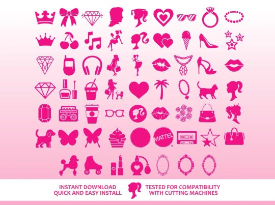 Barbie Svg bundle, Pink Logo, BarBie Svg bundle, girls Svg, Svg files for Cricut, Girl Svg, Sticker Clipart, Svg Files, Png Files Clipart