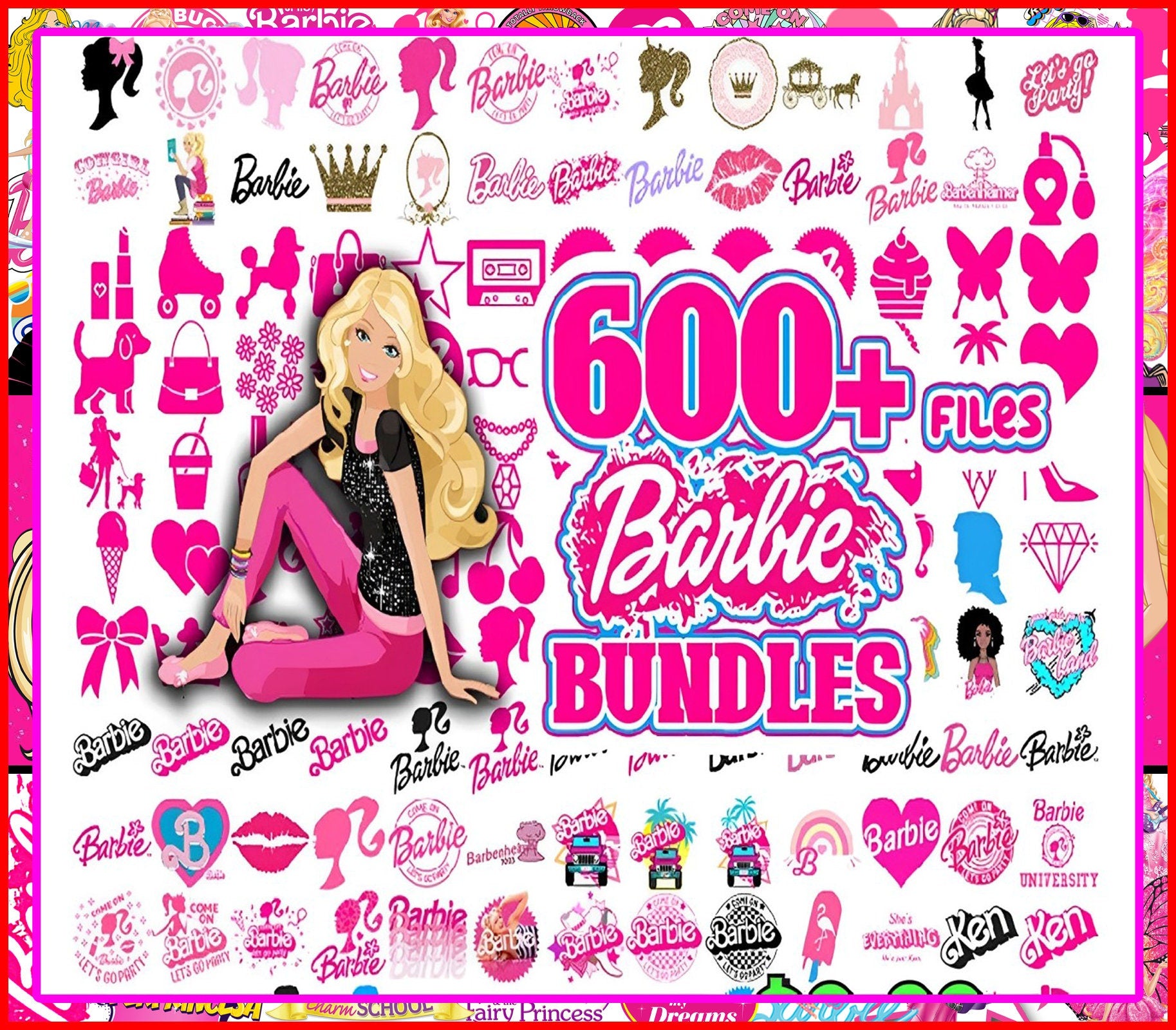 250+ Barbie svg bundle, Pink Logo, Barbie svg bundle, girls svg, Svg files for cricut, Girl Svg, Sticker Clipart, Svg Files, Png Files Clipart