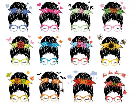 160 Messy bun svg Bundle , momlife svg ,Mom Life svg, mom skull svg, black woman svg,afro woman svg, messy bun png,USA mom svg,bun hair svg