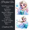 Frozen Princess Clipart Set – 300 DPI, High-Resolution, Transparent Background for Commercial Use, Perfect for DIY Gifts & Crafts