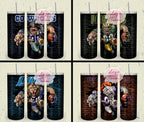 32 Team American Football Tumbler PNG Sublimation Designs, Football Mascot 20oz Skinny Tumbler Wrap PNG, Football Png Digital Download, NFL Tumbler
