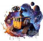 8 PNG Wall-E Splash and Watercolor Digital design PNG file for sublimation – High Resolution -Instant Digital PNG Download