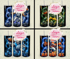32 Team American Football Tumbler PNG Sublimation Designs, Football Mascot 20oz Skinny Tumbler Wrap PNG, Football Png Digital Download, NFL Tumbler