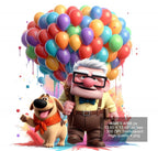 6 PNG UP Movie Splash and Watercolor Digital design file for sublimation – High Resolution -Instant Digital PNG Download