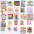 300+ Retro Happy 100 Days Of School Png/Svg Bundle, Cartoon Character Of School Svg, Cartoon School Png, 100 Days Brighter, Commercial Use