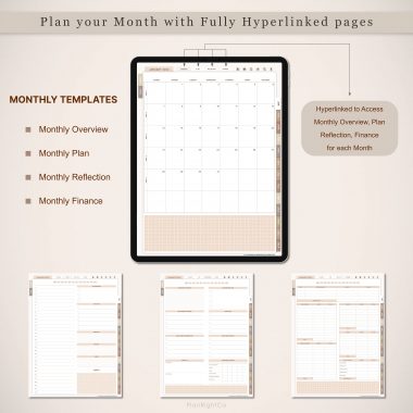 Digital Planner – GoodNotes, iPad, Notability | Daily, Weekly, Monthly | 2024-2025 | Undated | Digital Planner 2024 2025 Undated iPad