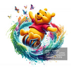 8 PNG Honey Bear Watercolor Digital design PNG file for sublimation – High Resolution -Instant Digital PNG Download