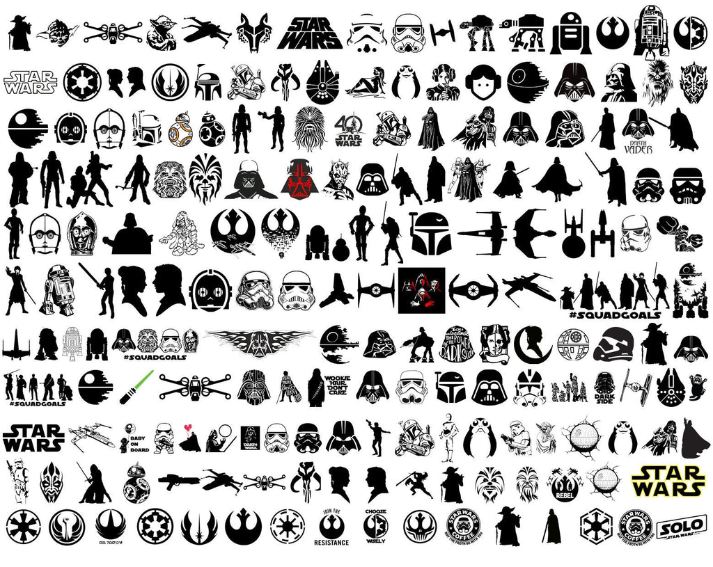 Star Wars Svg, 2500+ Starwars Svg Bundle, Star Wars Png, Svg Files For Cricut, Darth Vader Svg, Mandalorian Svg, Svg For Cricut, Layered
