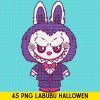 45 Design Labubu Halloween Clipart Png, Cute Illustrations, Kawaii Labubu Art, Halloween PNG, Instant Download Labubu Character Bundle Svg
