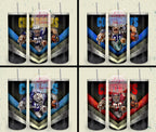 32 Team American Football Tumbler PNG Sublimation Designs, Football Mascot 20oz Skinny Tumbler Wrap PNG, Football Png Digital Download, NFL Tumbler