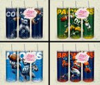 32 Team American Football Tumbler PNG Sublimation Designs, Football Mascot 20oz Skinny Tumbler Wrap PNG, Football Png Digital Download, NFL Tumbler
