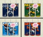 32 Team American Football Tumbler PNG Sublimation Designs, Football Mascot 20oz Skinny Tumbler Wrap PNG, Football Png Digital Download, NFL Tumbler