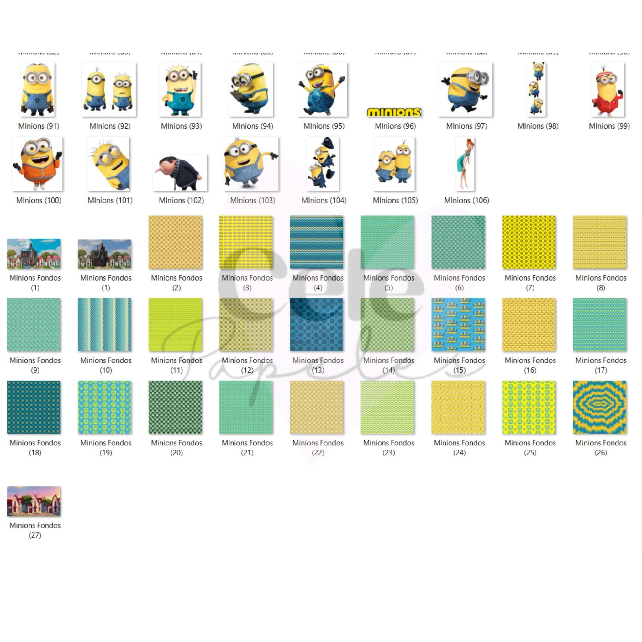 Despicable me 4 cliparts, minions png, gru png, despicable me digital paper