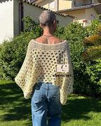 PDF Pattern SUNNY TOP crochet top, crochet sweater, crochet blouse, crochet openwork sweater, crochet women’s sweater