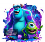 8 PNG Monsters Inc Splash and Watercolor Digital design PNG file for sublimation – High Resolution -Instant Digital PNG Download