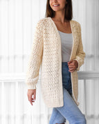 Crochet pattern-ELLA Crochet cardigan-Easy raglan pattern top PDF-raglan sweater women pattern-pullover crochet raglan cardigan-7size XS-3XL