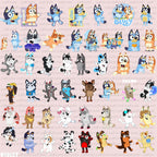 Mega Blue Dog Svg Bundle, Blue Dog Birthday Bundle Blue Dog Family Png Files, Png For Shirts, Birthday Png, Clipart png, Digital Download