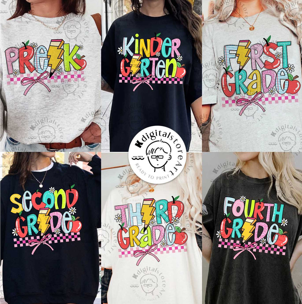 Back To School Bundle Teacher Png, Kindergarten Png, Back To School Teacher Design, Teacher Shirt Design, First Day School Png Sublimation