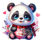 8 PNG Cute Panda Splash and Watercolor Digital design PNG file for sublimation – High Resolution -Instant Digital PNG Download