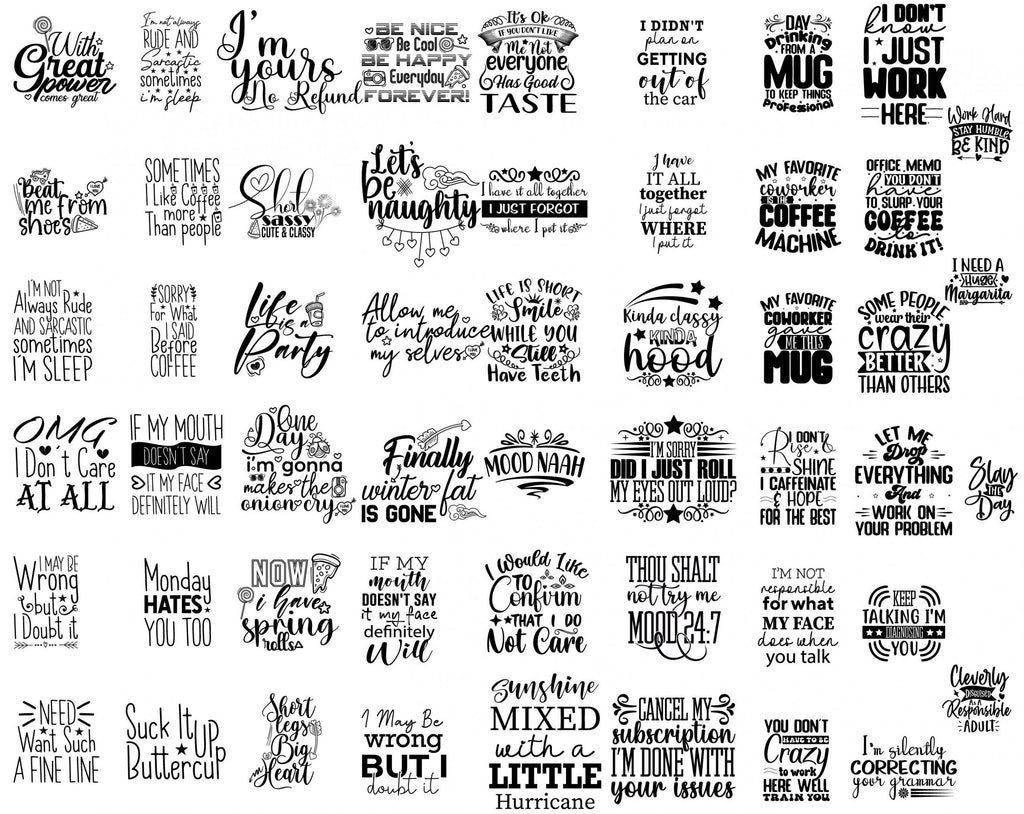 Sarcastic Svg Bundle | Sarcastic Svg Files | Funny Quotes Svg | Sarcasm Svg| Sarcastic Sayings Svg Bundle| Sarcastic Quotes Svg |Cricut Svgs