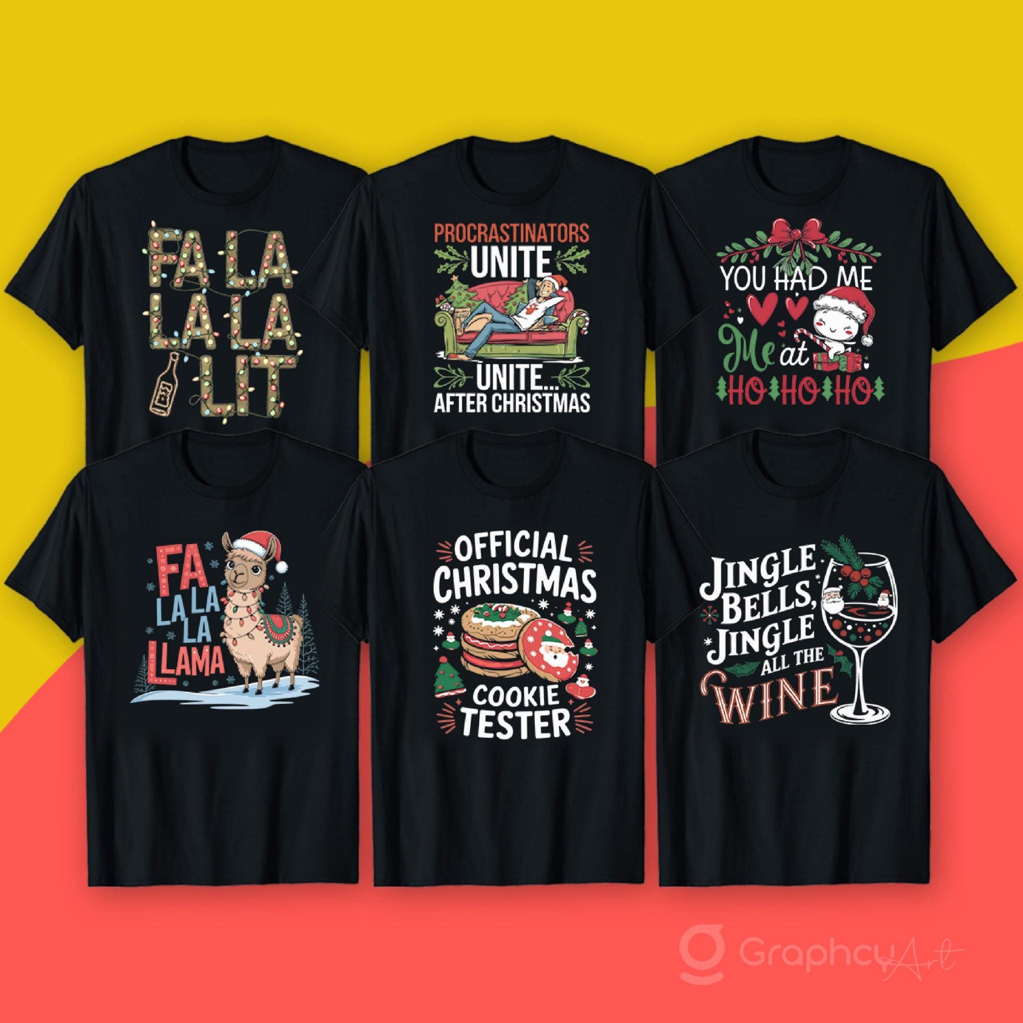 103 Funny Christmas T-Shirt Design Bundle | SVG, EPS, PNG Files | Holiday Humor Tee Graphics | Festive & Humorous Shirt Designs for pod