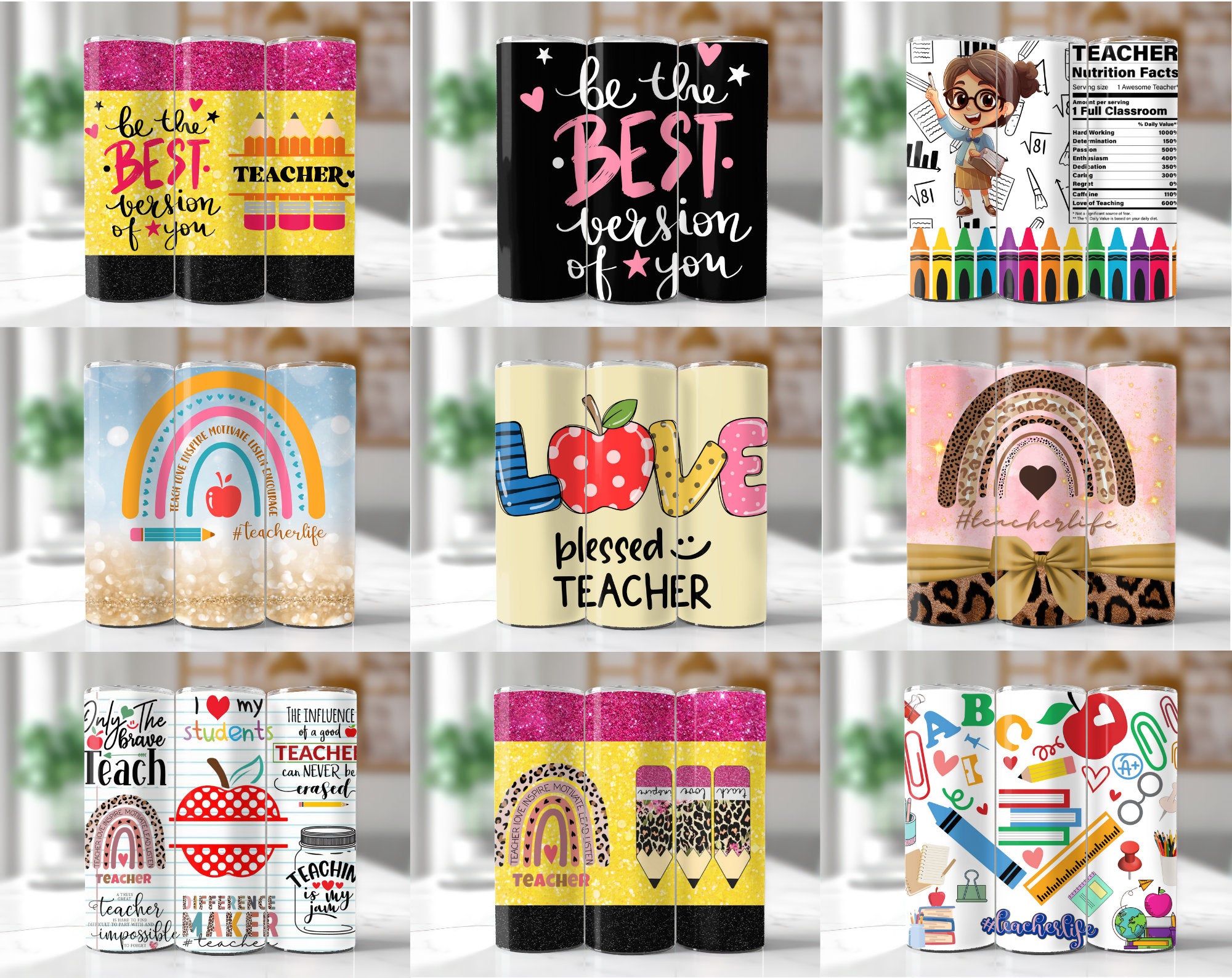 160+ 20oz Teacher Life Tumbler Wrap, Back To School Sublimation Image Nutrition Facts 20oz skinny, Messy Bun Teacher Inspire Affirmation PNG