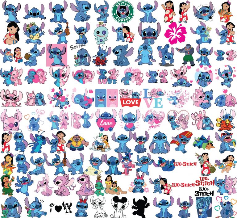 Lilo and Stitch SVG Bundle for Cricut and Sublimation, Stitch Cut Files, Stitch Clipart, Font Bundle, PNG
