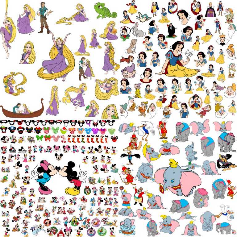 80000+ Mega Svg Bundle Cricut File LAYERED, Mickey Mouse, Minnie, Frozen, Moana, Ariel, Elsa, Stitch, Toy Story, Pooh PNG SVG