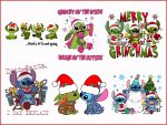 Blue alien christmas png bundle, Merry christmas, Christmas Cartoon, Cute Blue animal Christmas Png, The Most Wonderful Time Of The Year Png