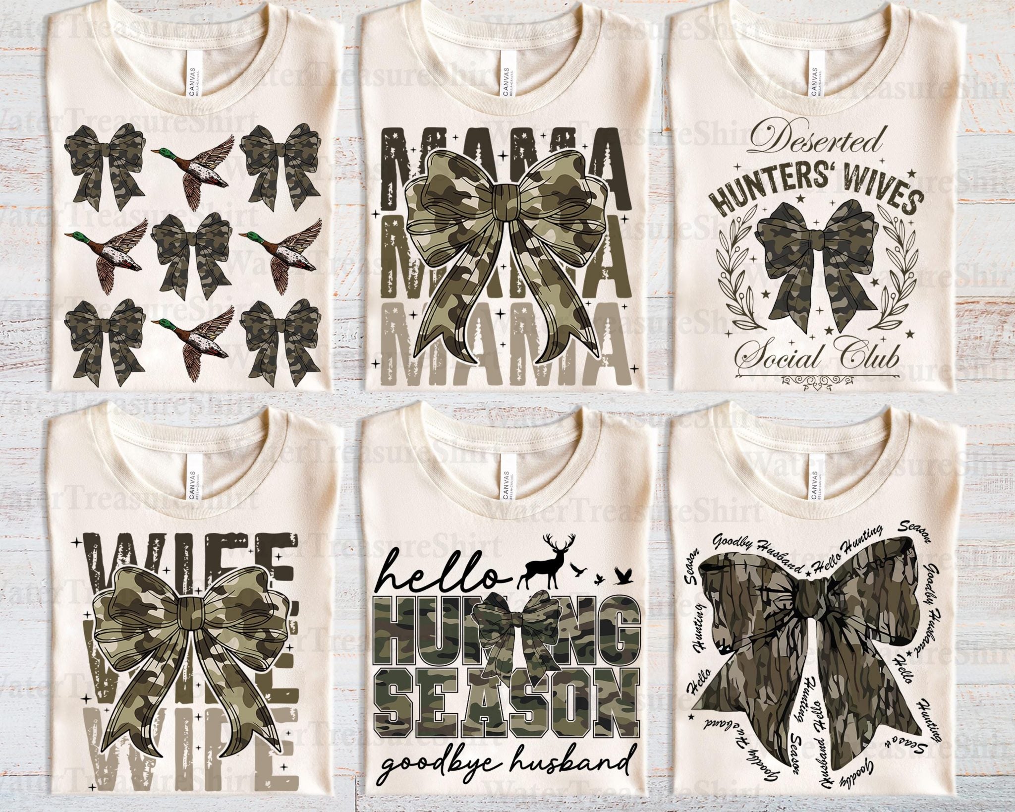 70+ Hello Hunting Season Goodbye Husband Png bundle, Camouflage Old Camo Bow png, Duck hunting png, Camo Coquette bow,old school camo png