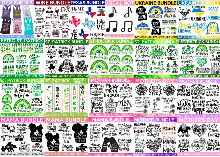 14,000+ MEGA Bundle (SVG, Sublimations, Tumbler Wraps), 14,000+ Designs, T Shirt Designs, All in One Bundle, Big Bundle,Cut Files for Cricut