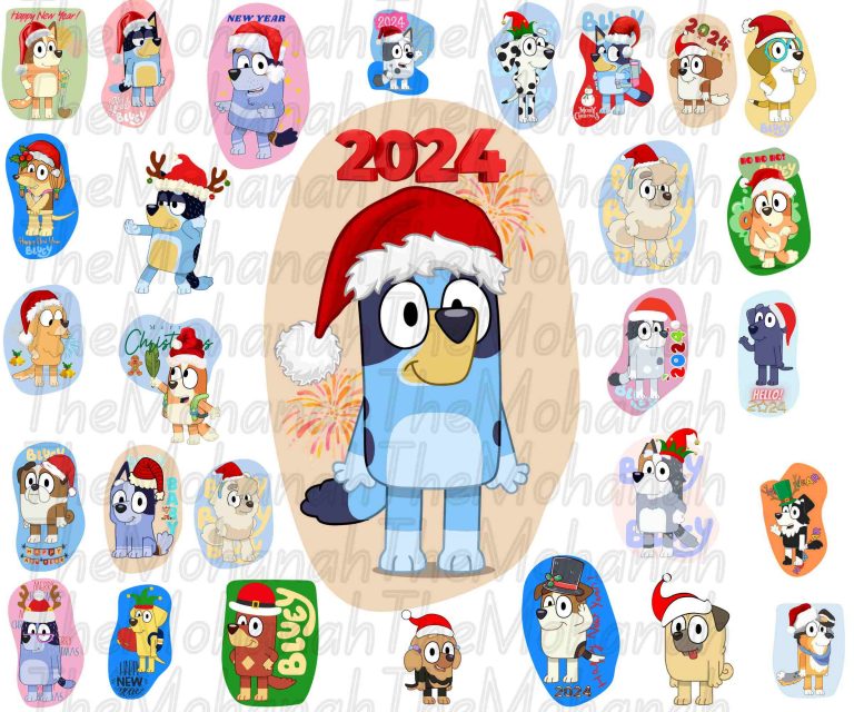 Mega Bluey Dog Svg Bundle, Bluey Dog Birthday Bundle Bluey Dog Family Png Files, Png For Shirts, Birthday Png, Clipart png, Digital Download
