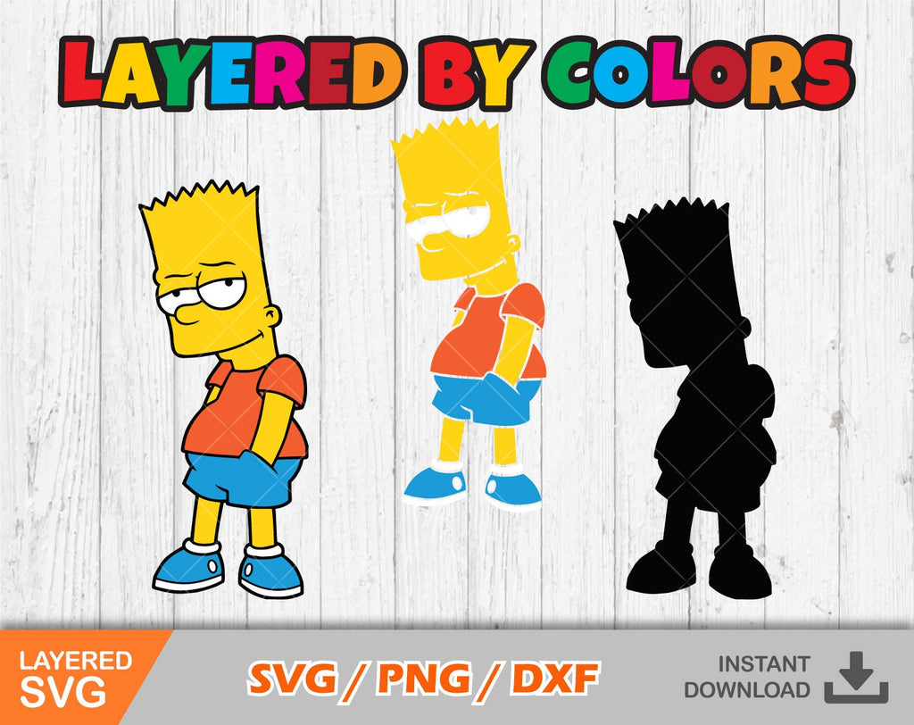 The Simpsons Clip Art bundle,The Simpsons svg cut files for Cricut / Silhouette, png, dxf, Simpsons png, instant download