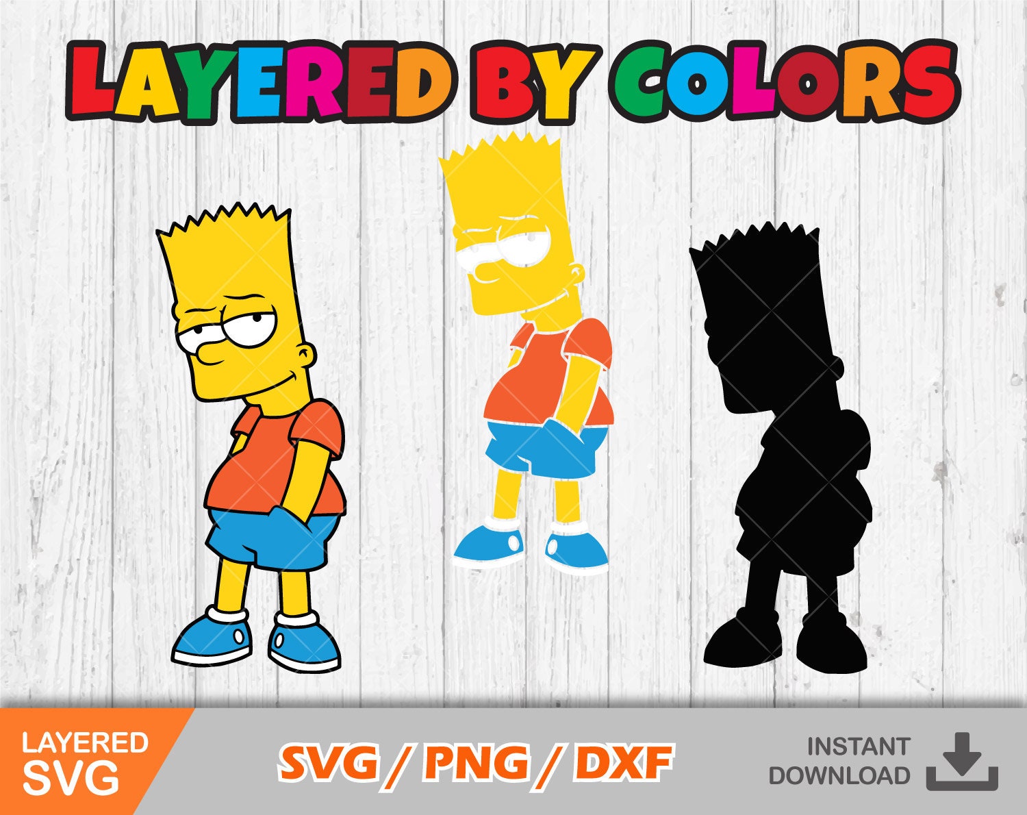 The Simpsons Clip Art bundle,The Simpsons svg cut files for Cricut / Silhouette, png, dxf, Simpsons png, instant download