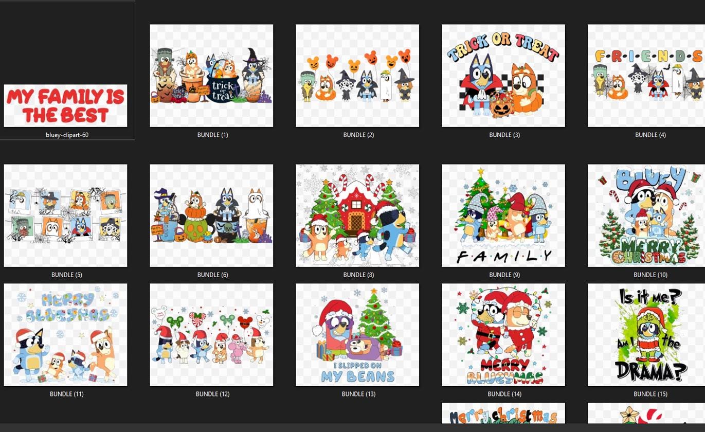 Christmas Blue Dog Bundle P1, Bluuey Christmas PNG, Retro Blue Dog Christmas PNG, Bluuey Dog Christmas Themed PNG, Holiday png, Blue Xmas