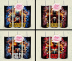 32 Team American Football Tumbler PNG Sublimation Designs, Football Mascot 20oz Skinny Tumbler Wrap PNG, Football Png Digital Download, NFL Tumbler